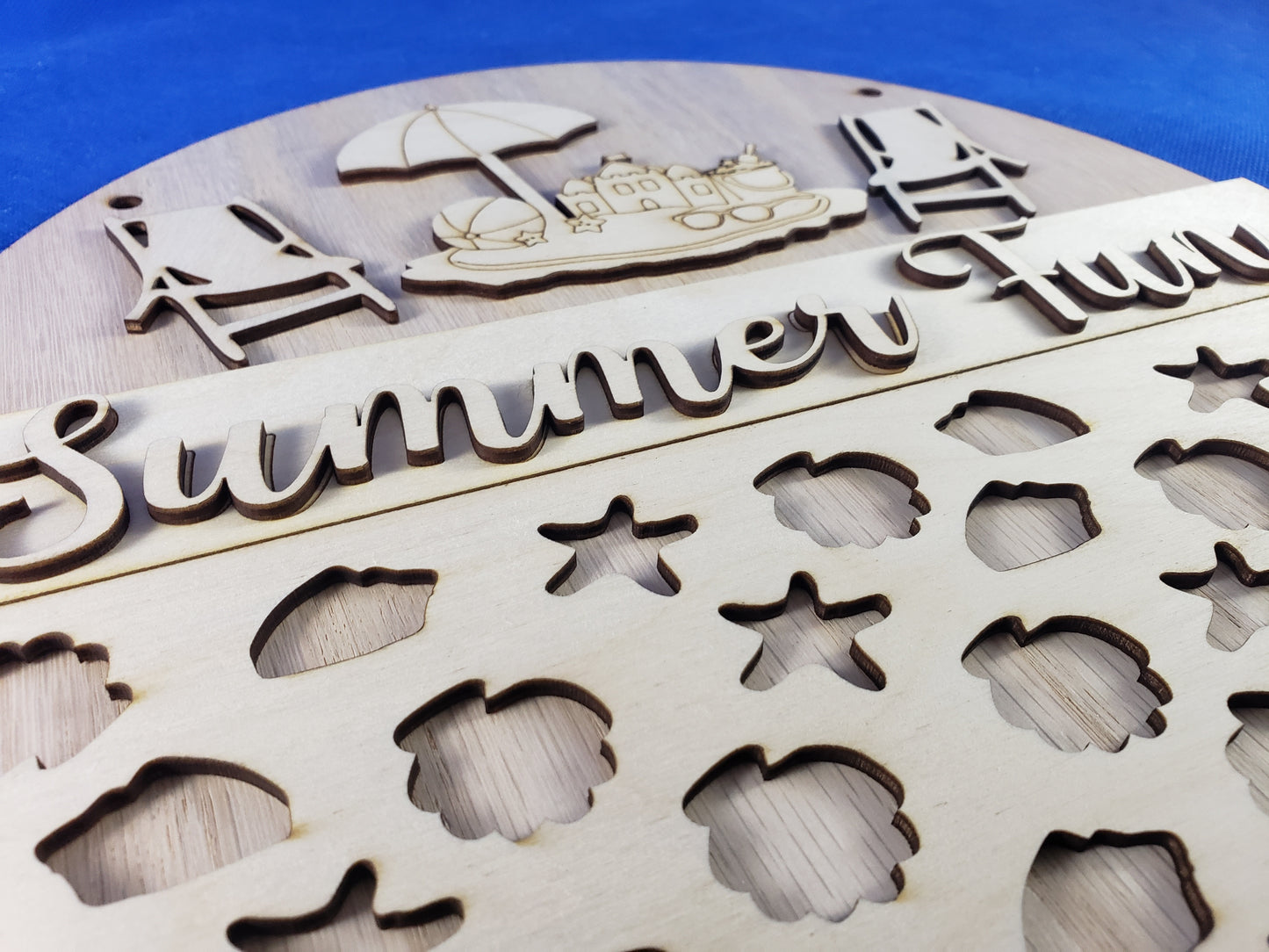 A wooden DIY wooden wall or door sign kit for paint partys.