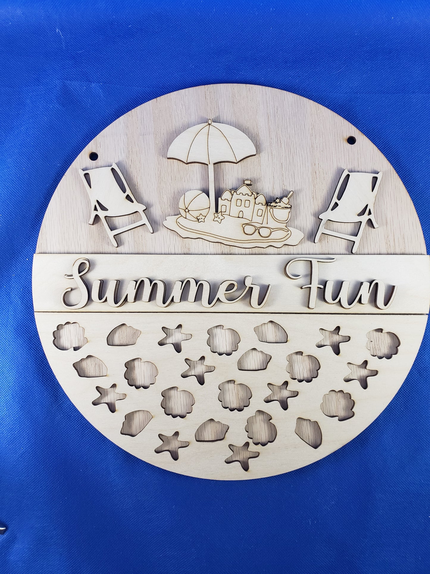 A wooden DIY wooden wall or door sign kit for paint partys.