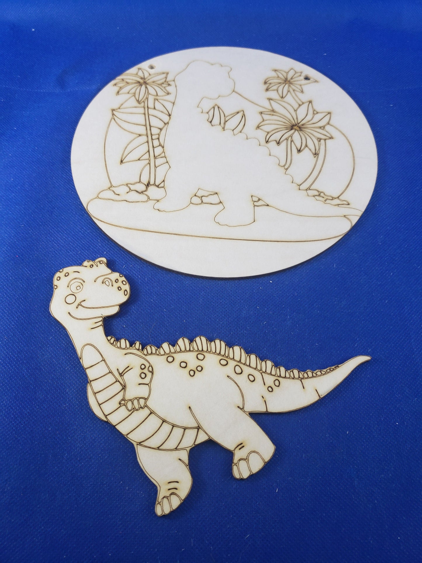 DIY Round Door Sign / Welcome Door Hanger / Dinosaur DIY / Paint Party / Wood Kit / Do It Yourself