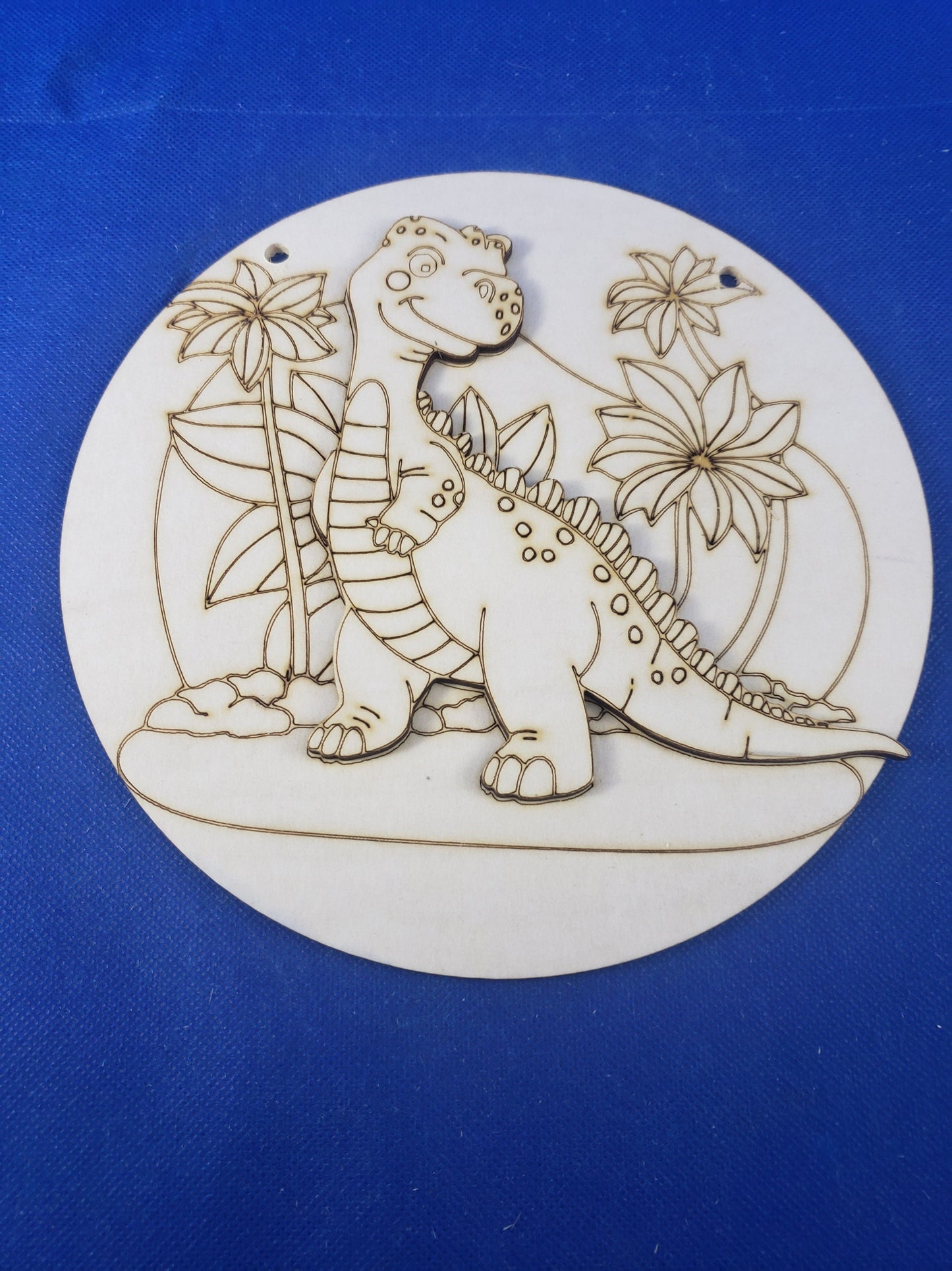 DIY Round Door Sign / Welcome Door Hanger / Dinosaur DIY / Paint Party / Wood Kit / Do It Yourself