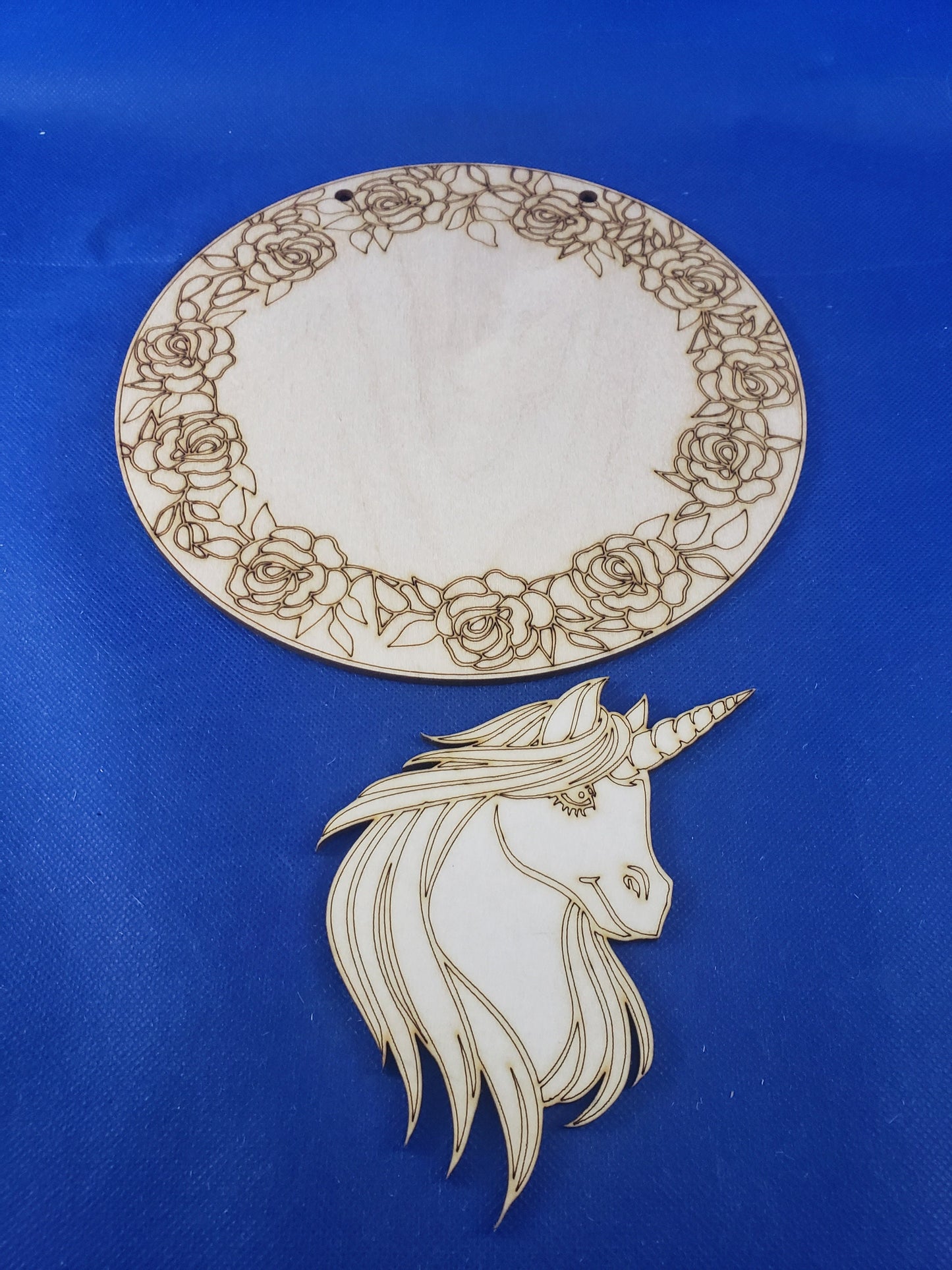 DIY Round Door Sign / Welcome Door Hanger / Unicorn DIY / Paint Party / Wood Kit / Do It Yourself