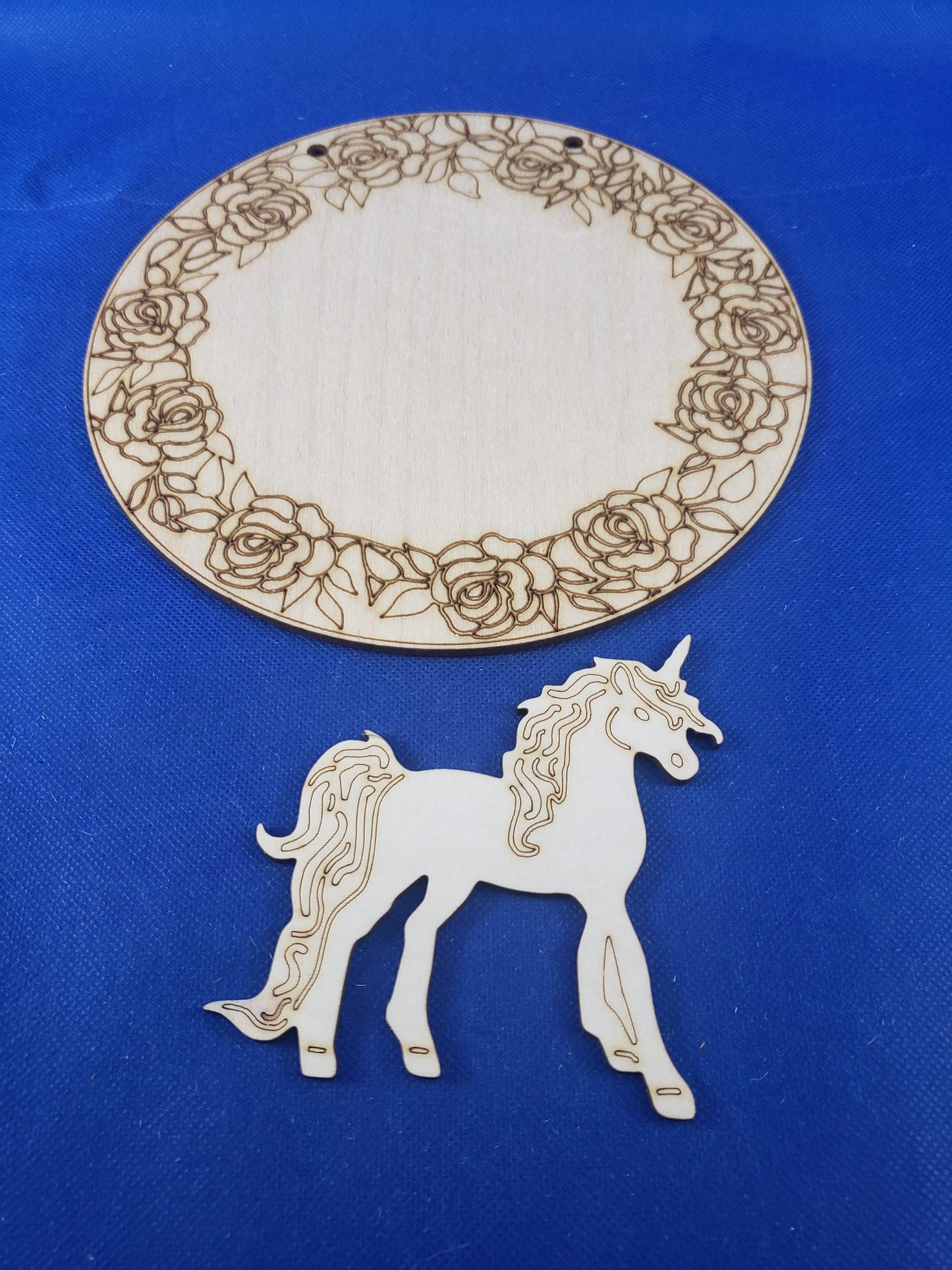 DIY Round Door Sign / Welcome Door Hanger / Unicorn DIY / Paint Party / Wood Kit / Do It Yourself