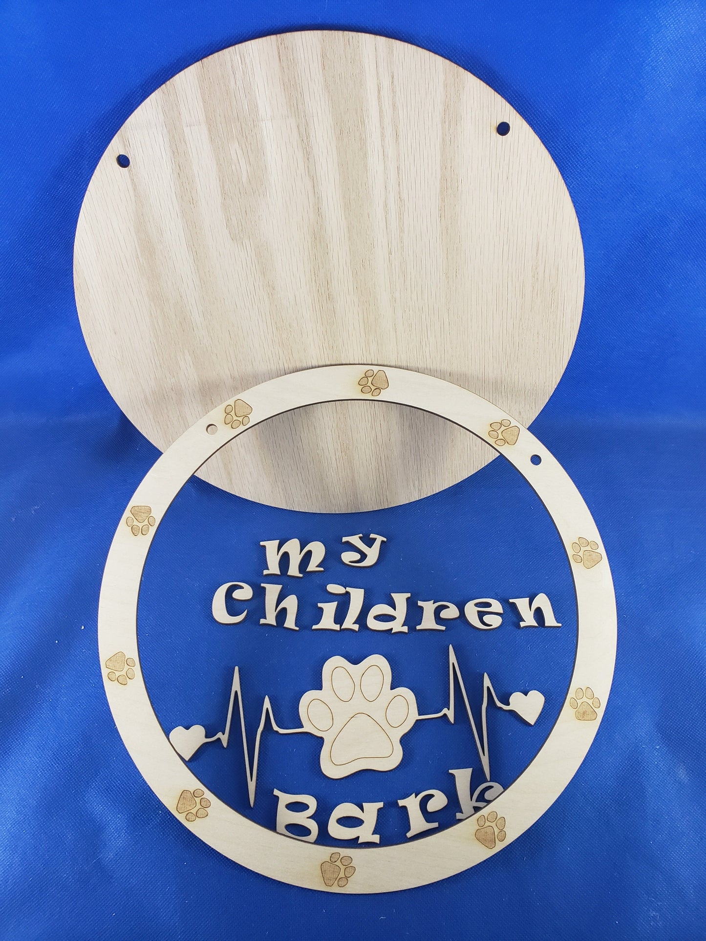 My Children Bark DIY Door Sign kit - Great for Birthdays, Home Decor, Paint Parties