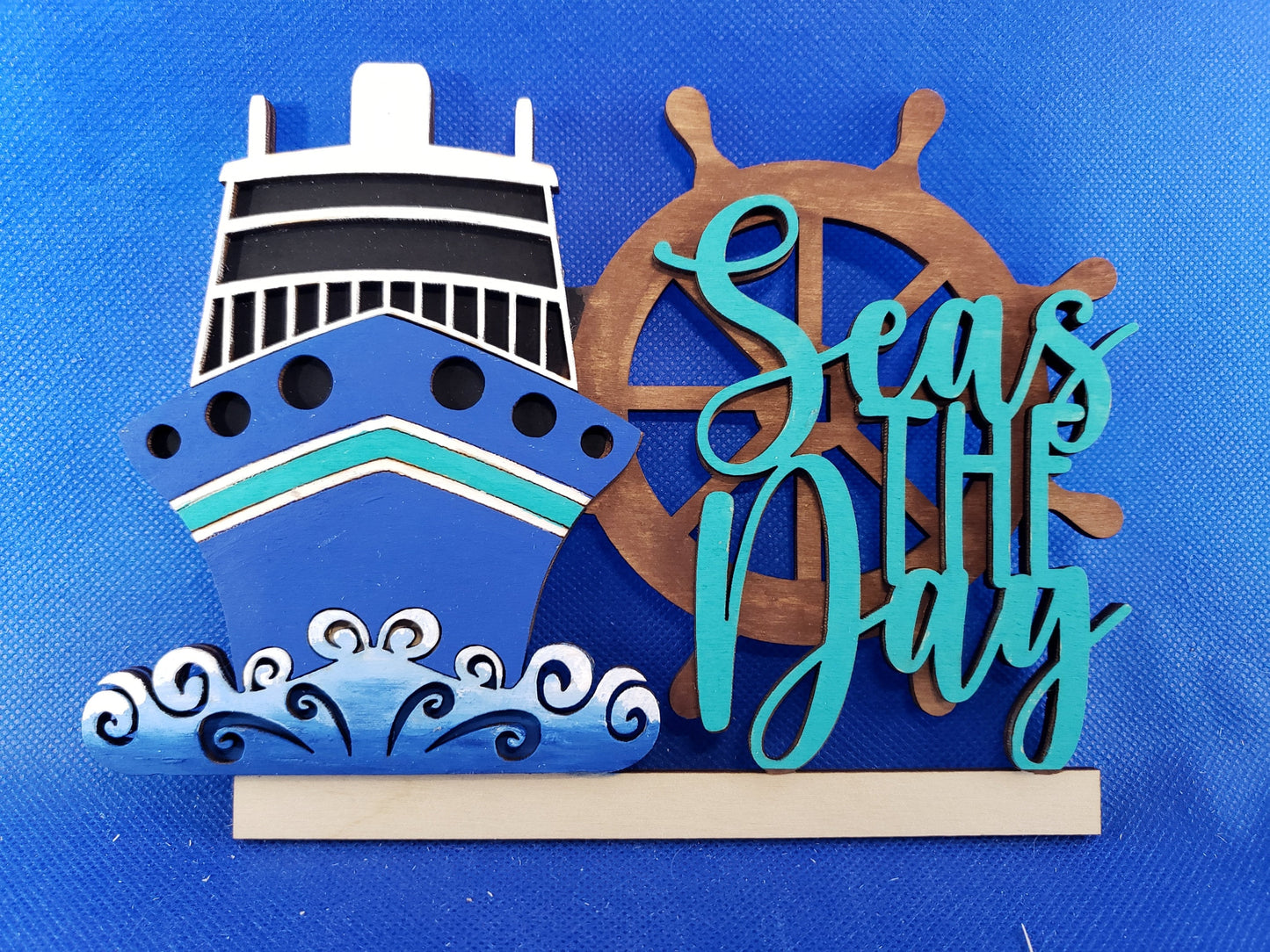 Seas The Day changeable pocket Sign Insert - DIY unfinished Changeable sign insert.