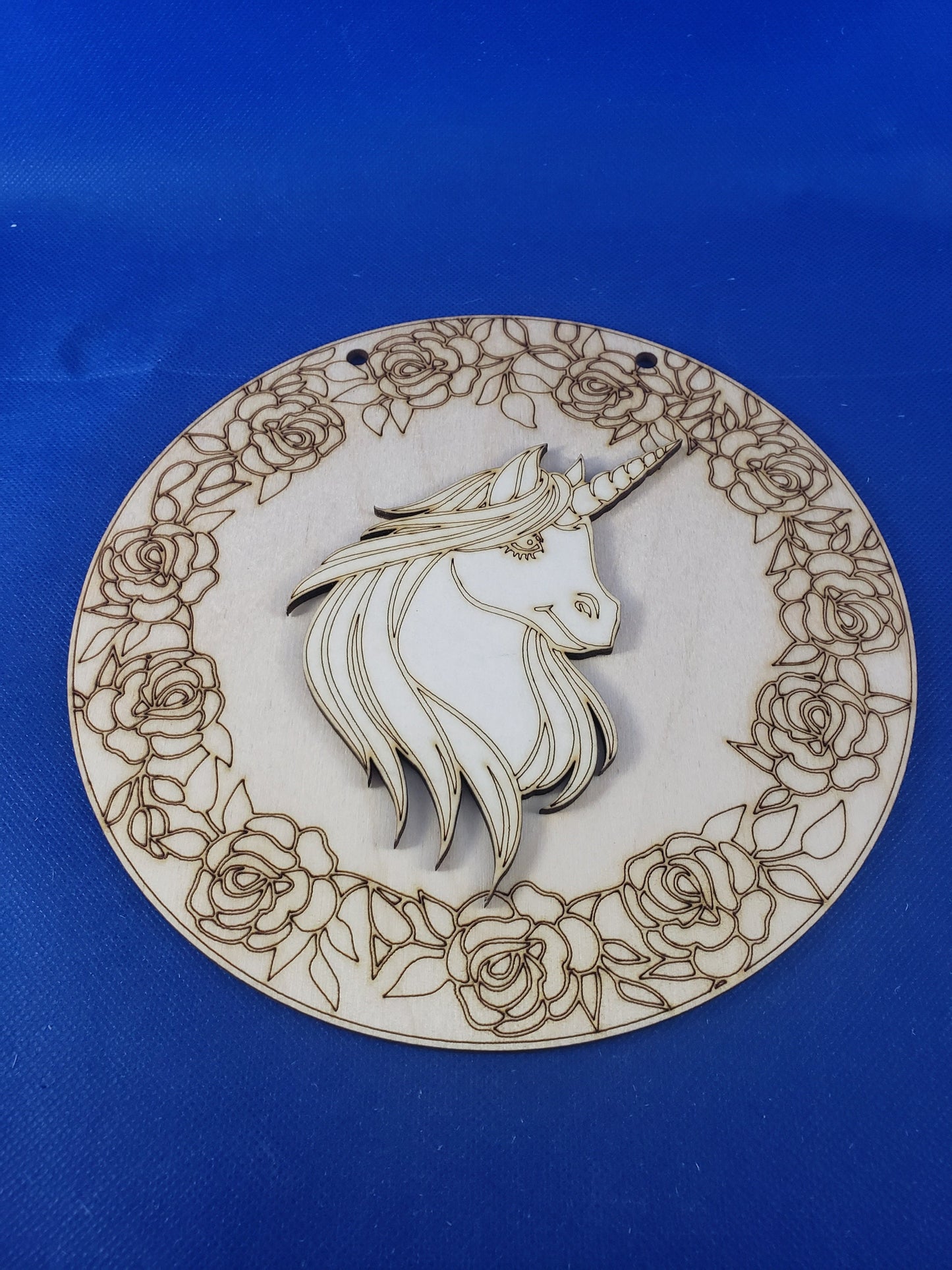 DIY Round Door Sign / Welcome Door Hanger / Unicorn DIY / Paint Party / Wood Kit / Do It Yourself