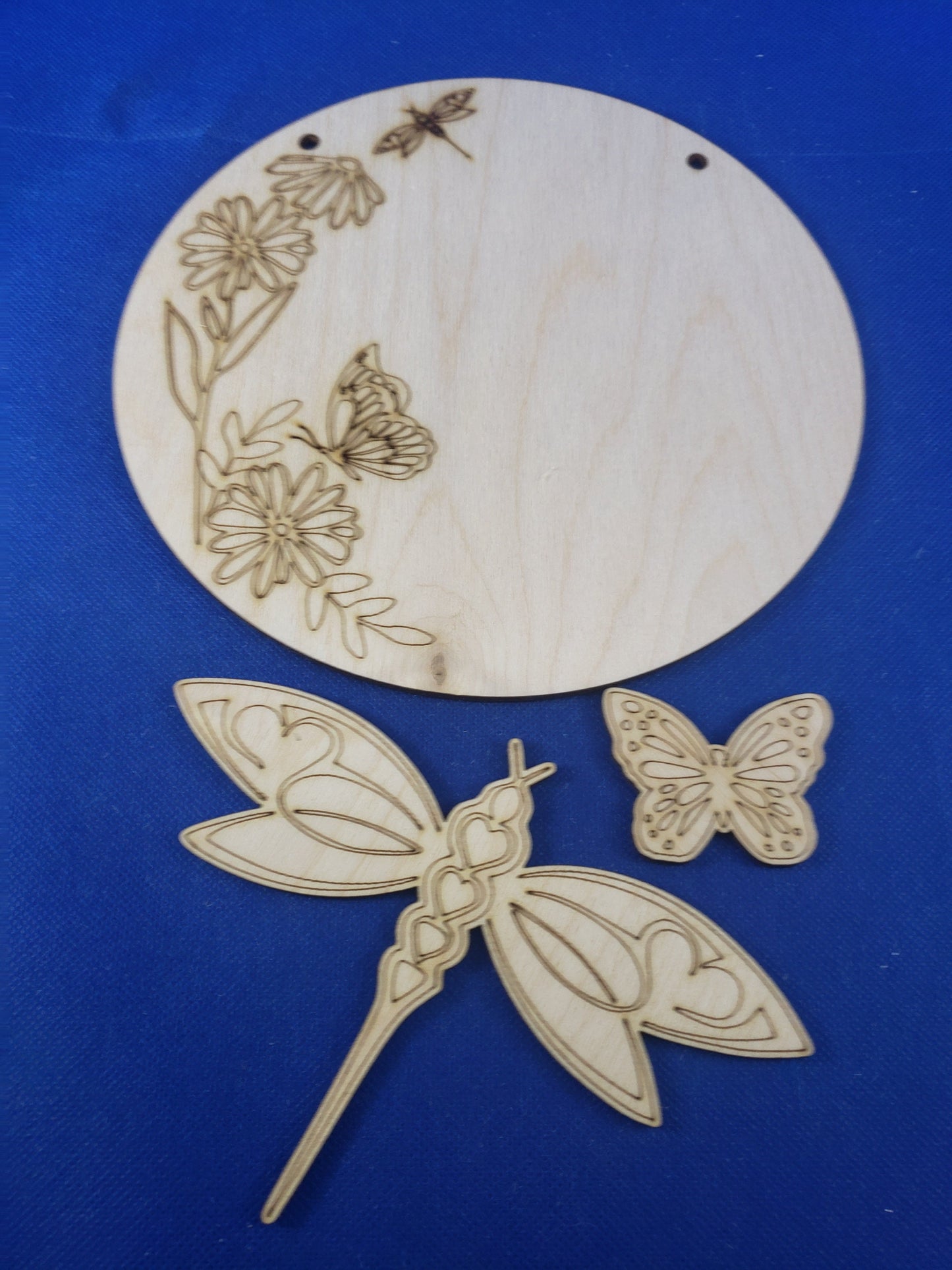 DIY Round Door Sign / Welcome Door Hanger / Dragonfly DIY / Paint Party / Wood Kit / Do It Yourself