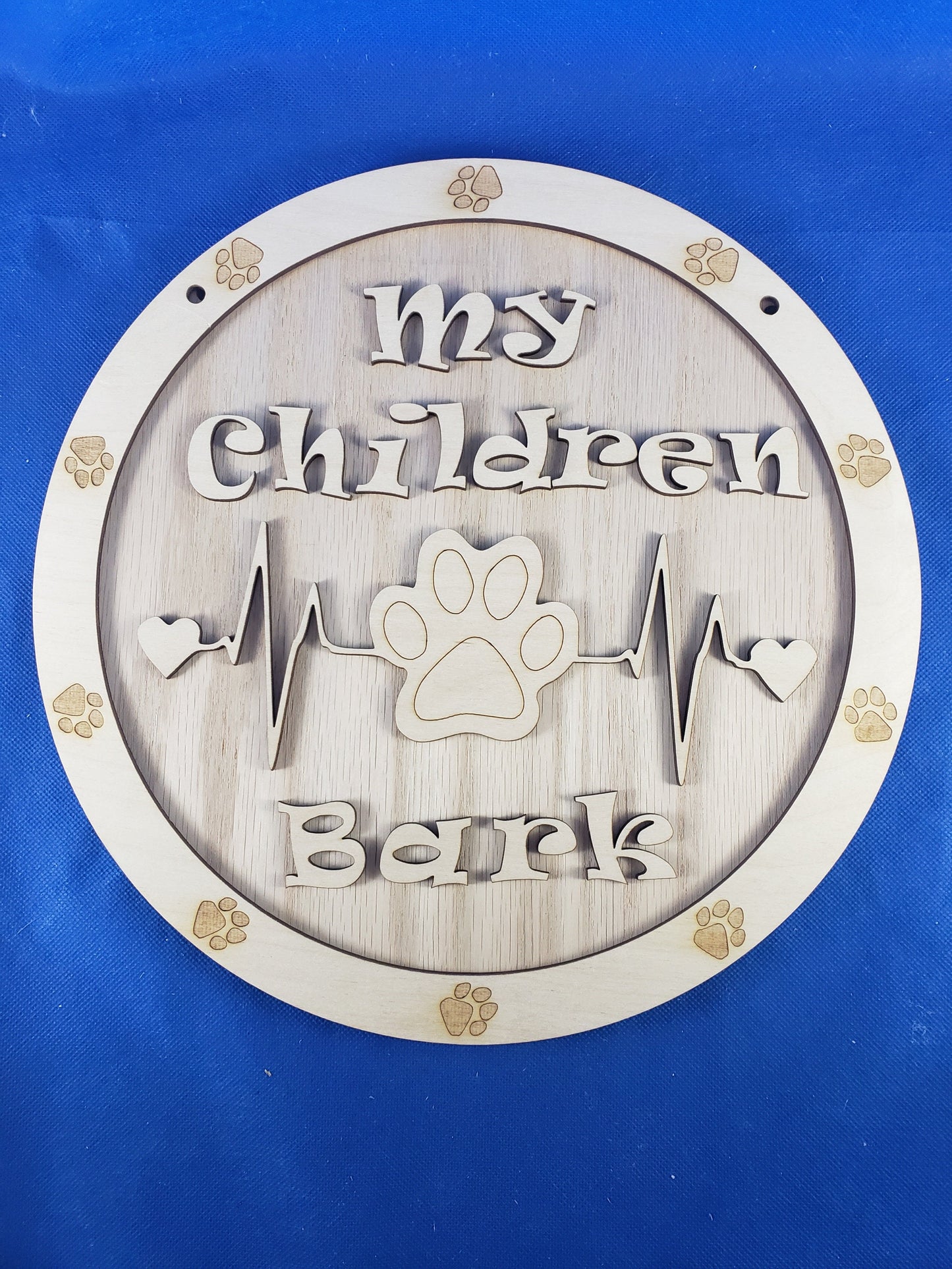 My Children Bark DIY Door Sign kit - Great for Birthdays, Home Decor, Paint Parties