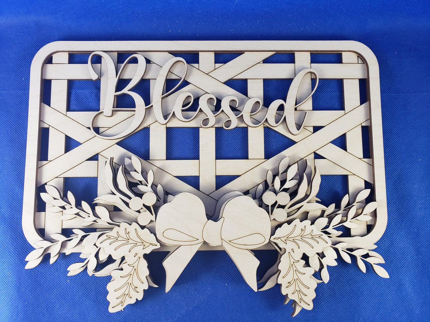 Give Thanks Basket Hanging Wood DIY Kit - Paint Your Own Wooden Decor with this Unfinished Wooden project Made In USA