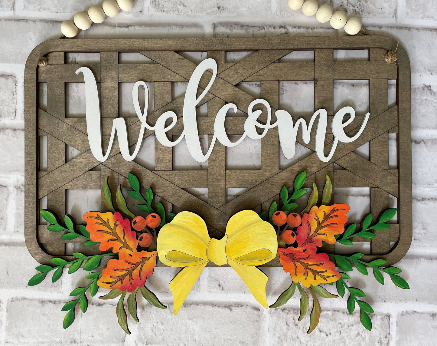 Give Thanks Basket Hanging Wood DIY Kit - Paint Your Own Wooden Decor with this Unfinished Wooden project Made In USA