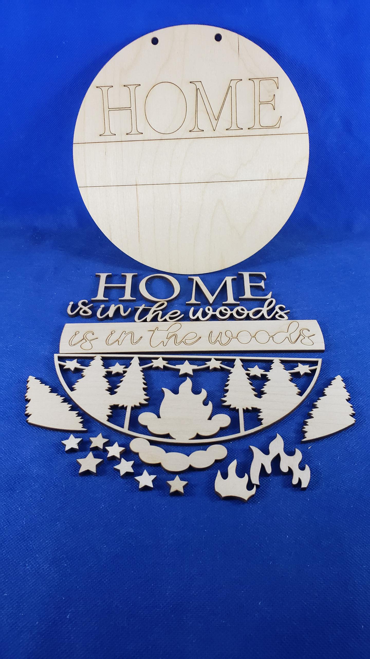 DIY Door Hanger Kit | Welcome Sign | Door Sign | Front Door Wreath | DIY Craft Kit | Unfinished Wood \ DIY Painting Kit