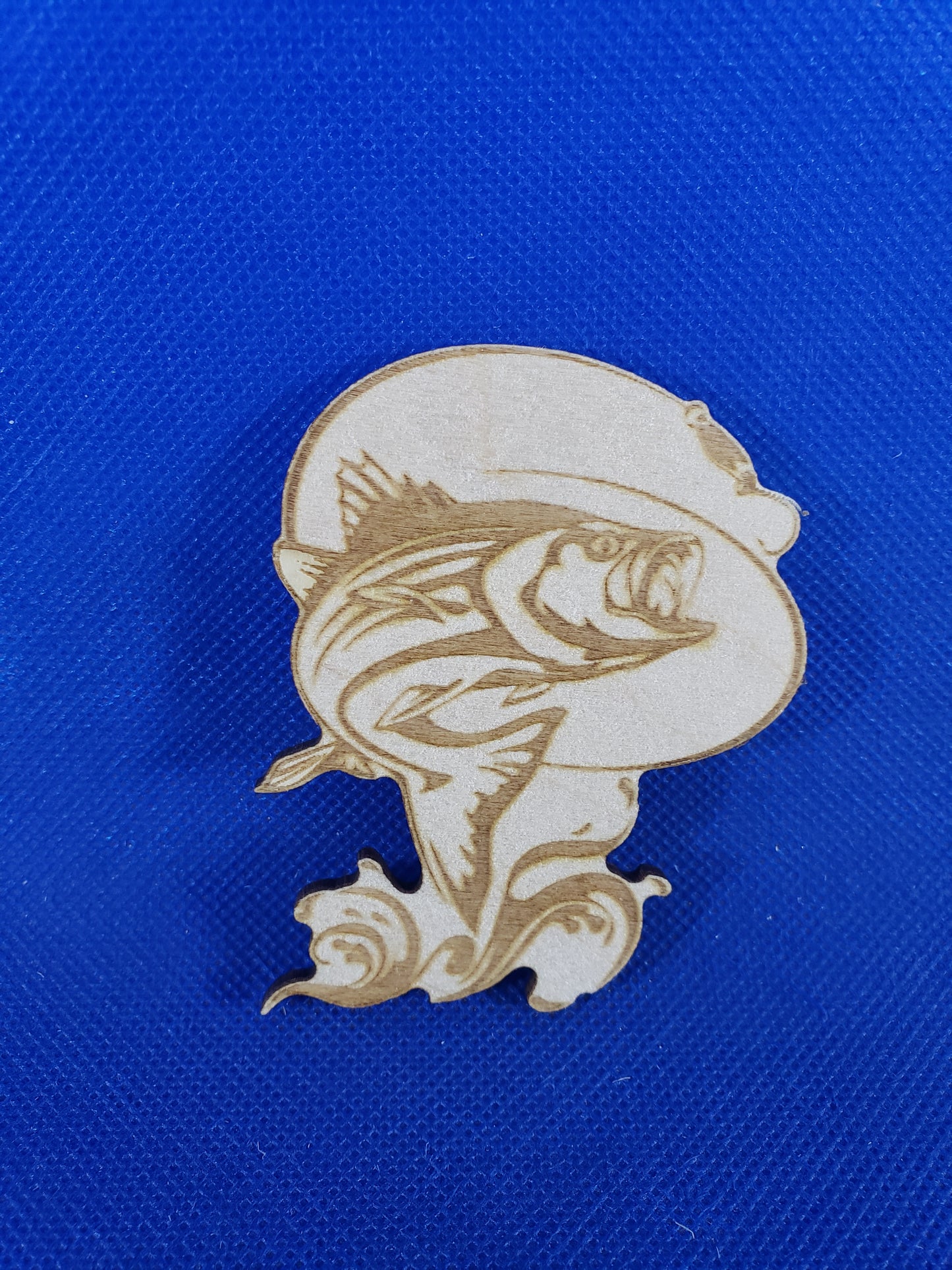 Bass Fishing-Laser cut natural wooden blank