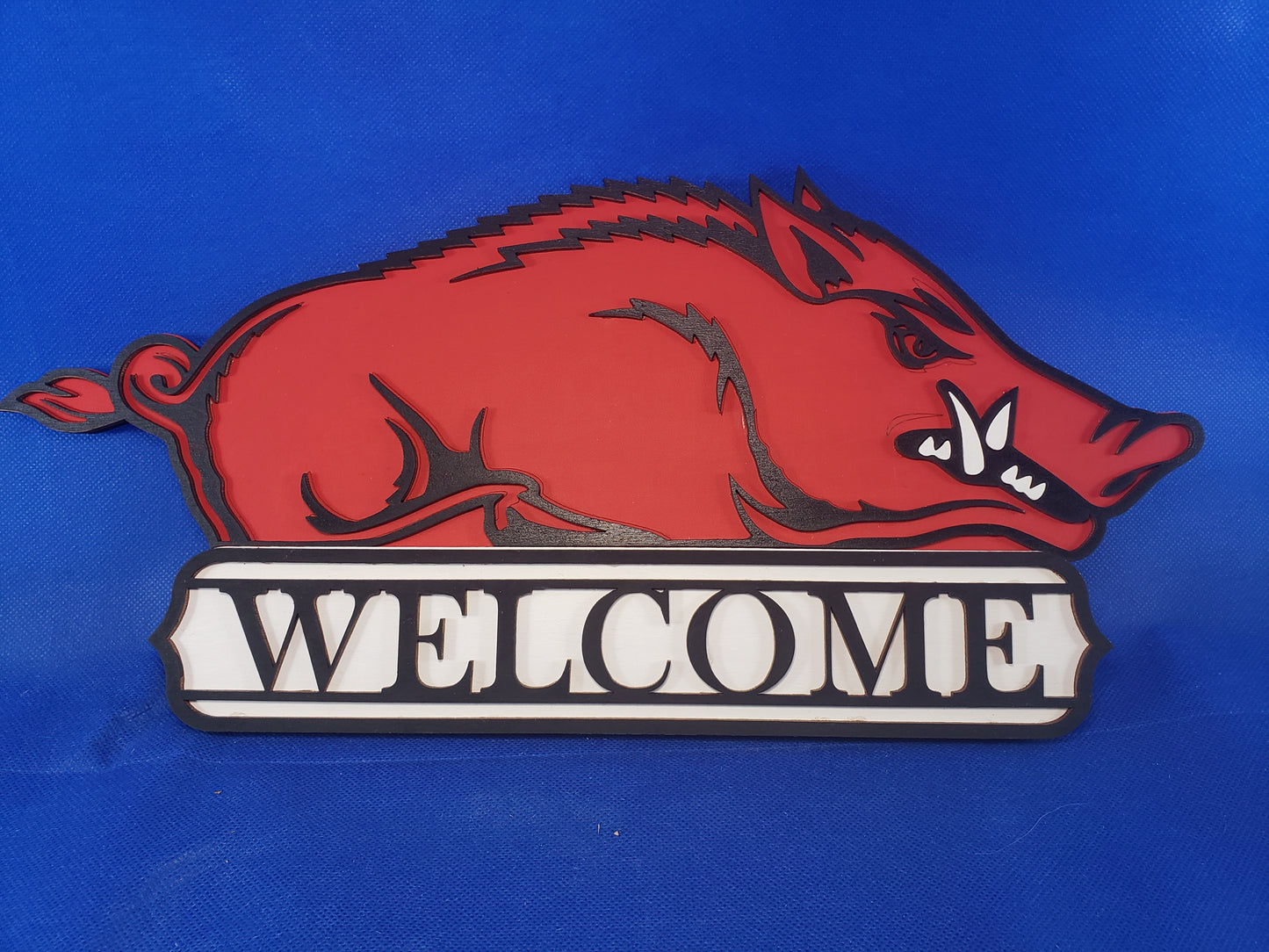 3D Arkansas Razorback Customizable Sign