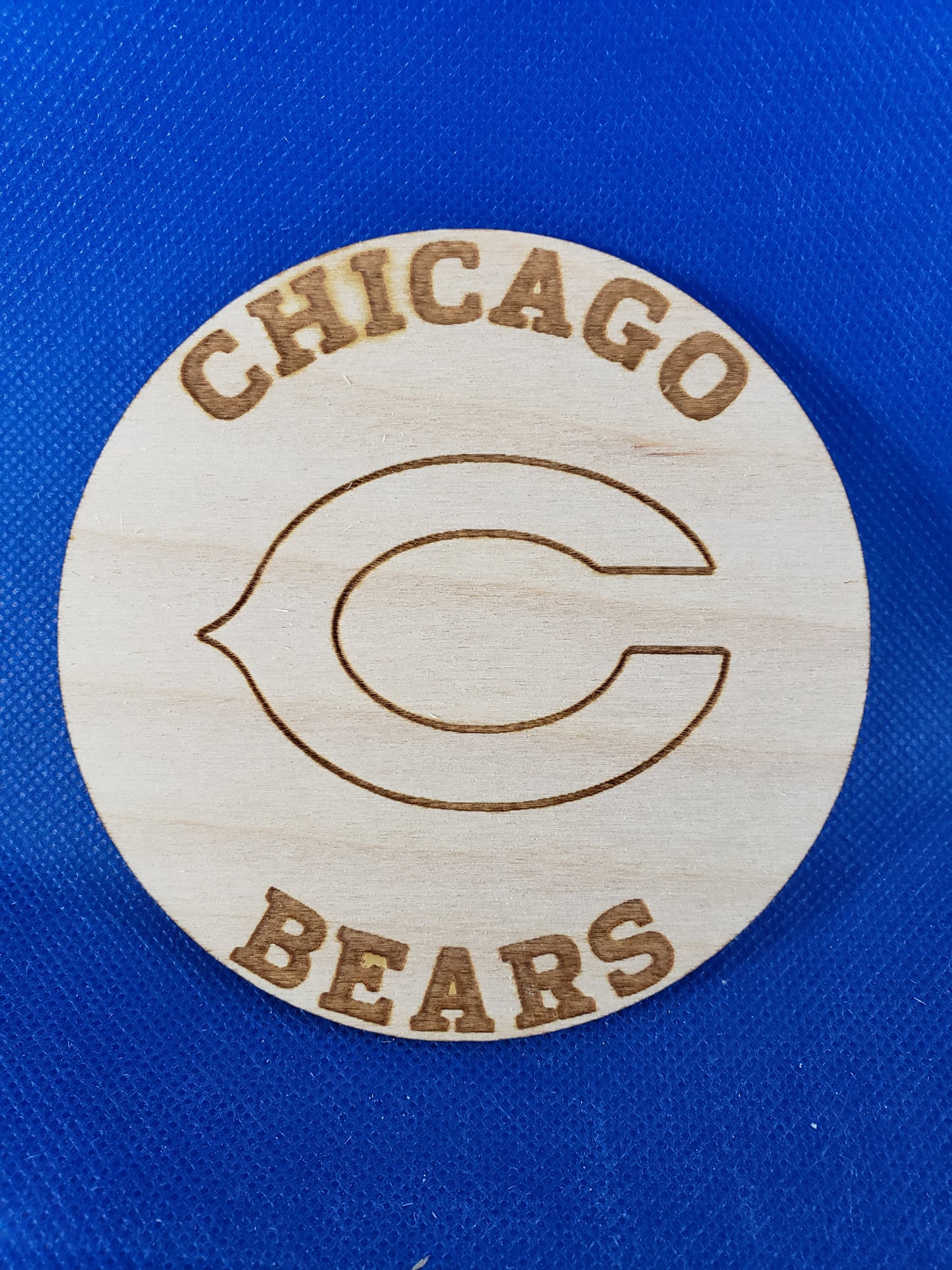 Bears Logo Round-Laser cut natural wooden blank