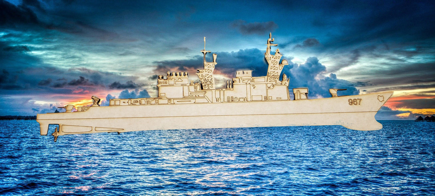 US Navy Destroyer- Laser cut natural wooden blanks