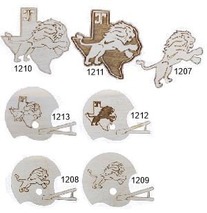 Tyler Lions Football - Laser cut natural wooden blanks