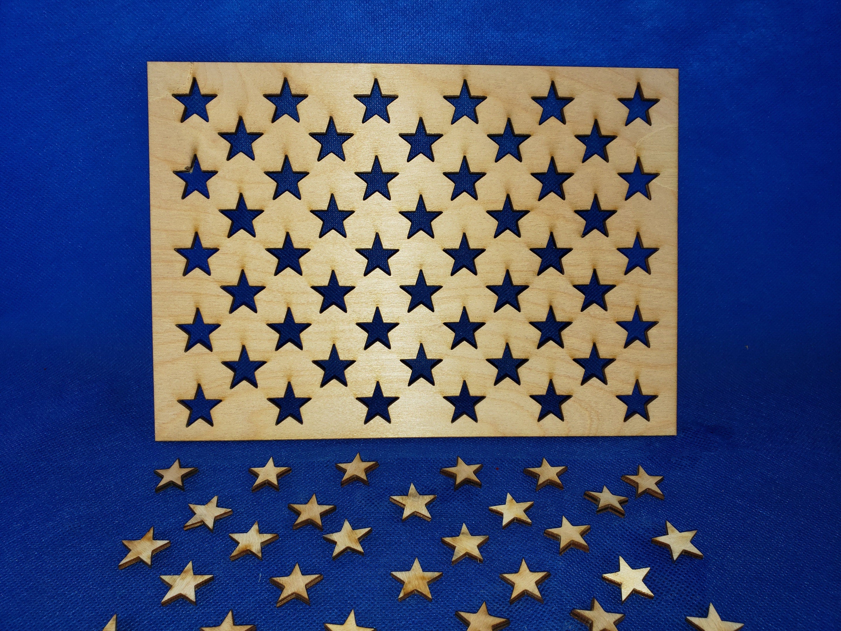 American Flag Star Field Template - 1468 – BnR Laser Designs