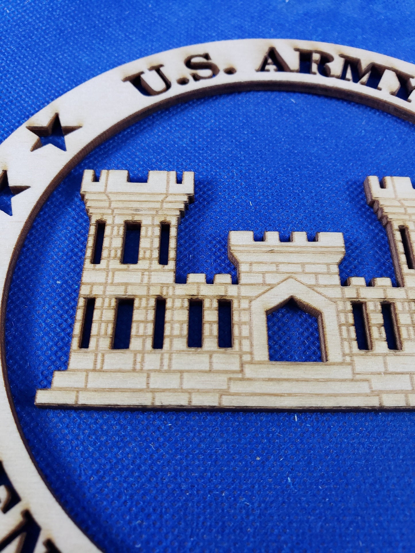 US Army Engineer Corps - Laser cut natural wooden blanks