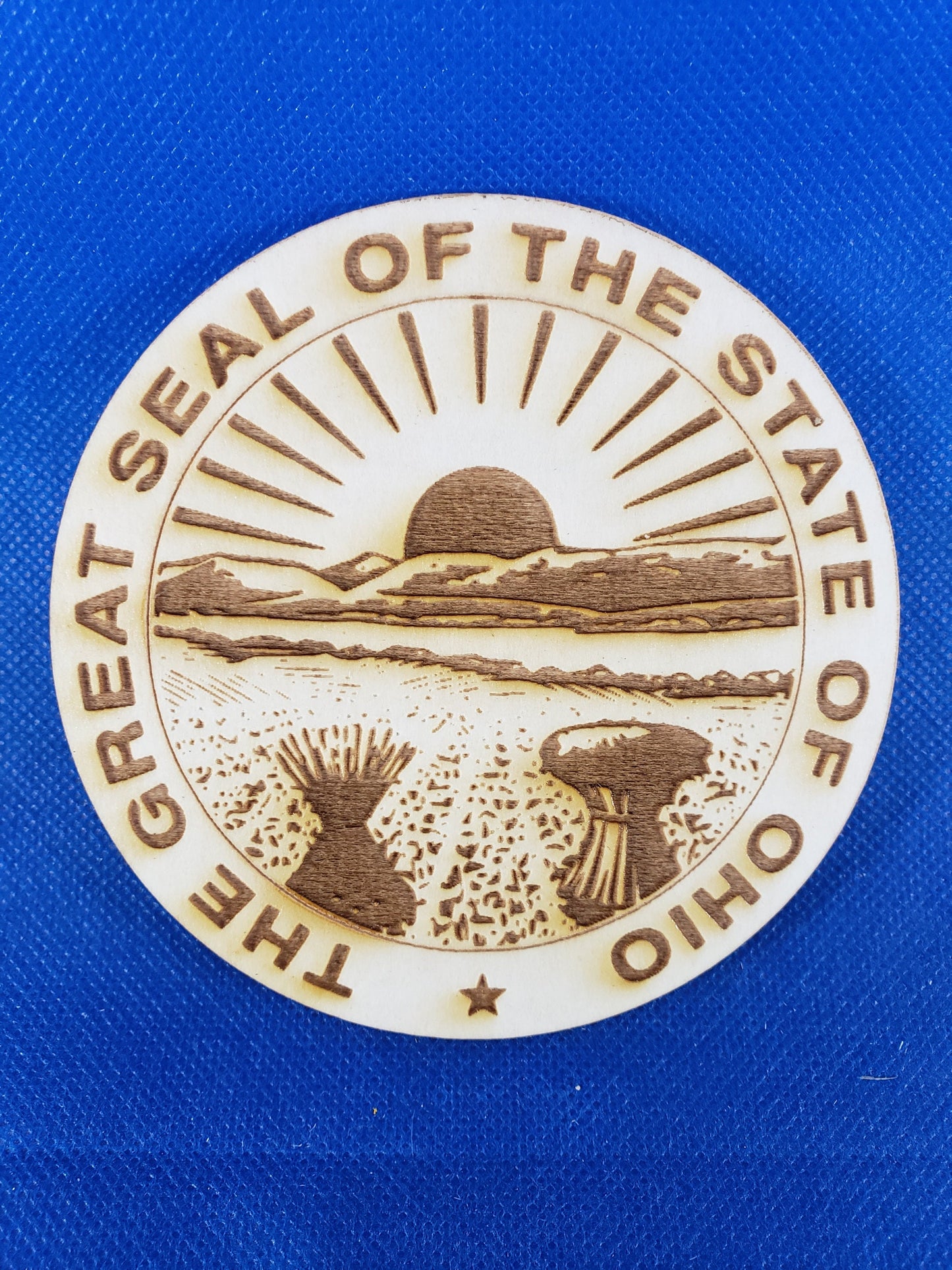 Ohio State Seal - Laser cut natural wooden blanks