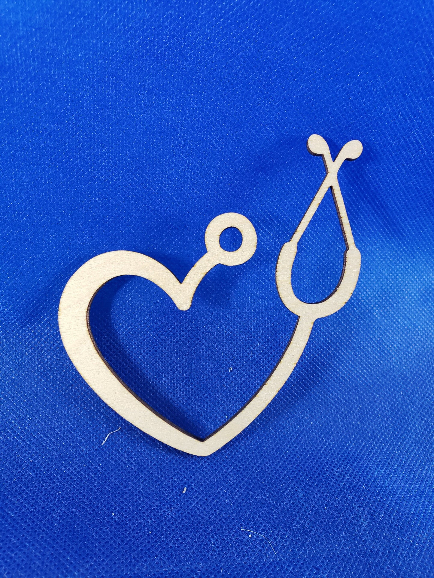 Stethoscope Heart - Laser cut natural wooden blanks