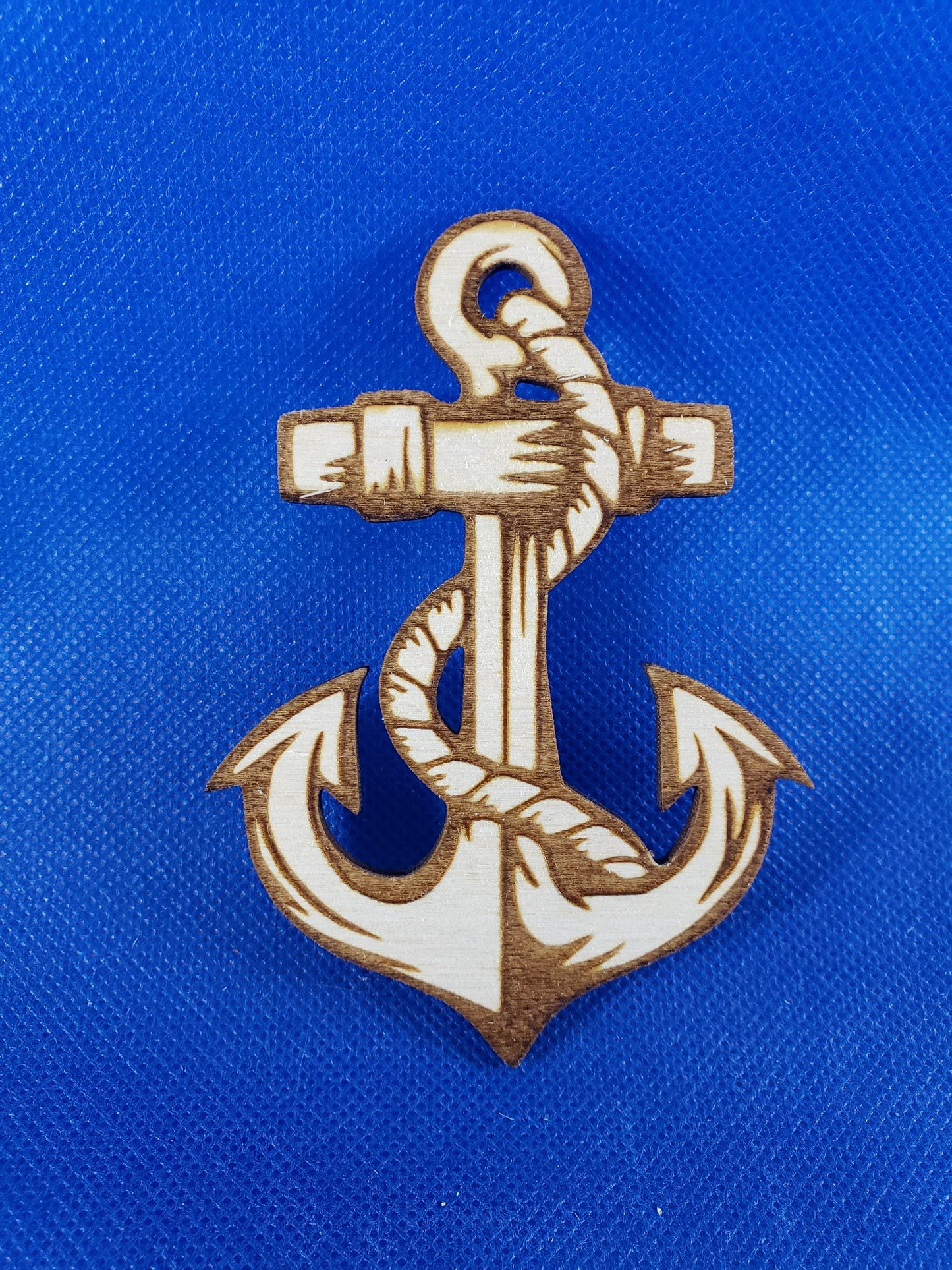 Ship Anchor Laser Cut Wood Blanks - Unfinished Birch for Crafts and DIY Projects