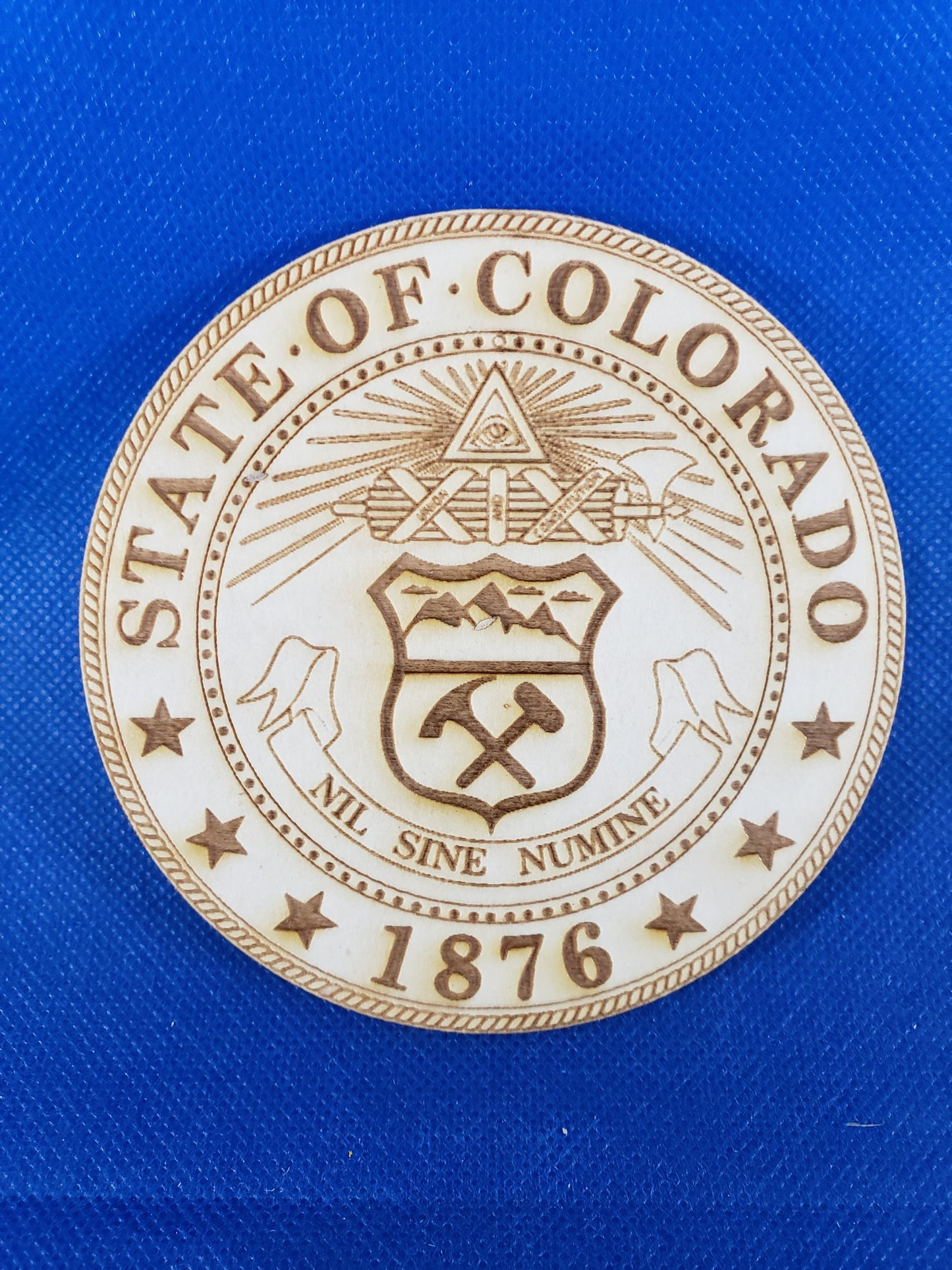 Colorado State Seal - Laser cut natural wooden blanks