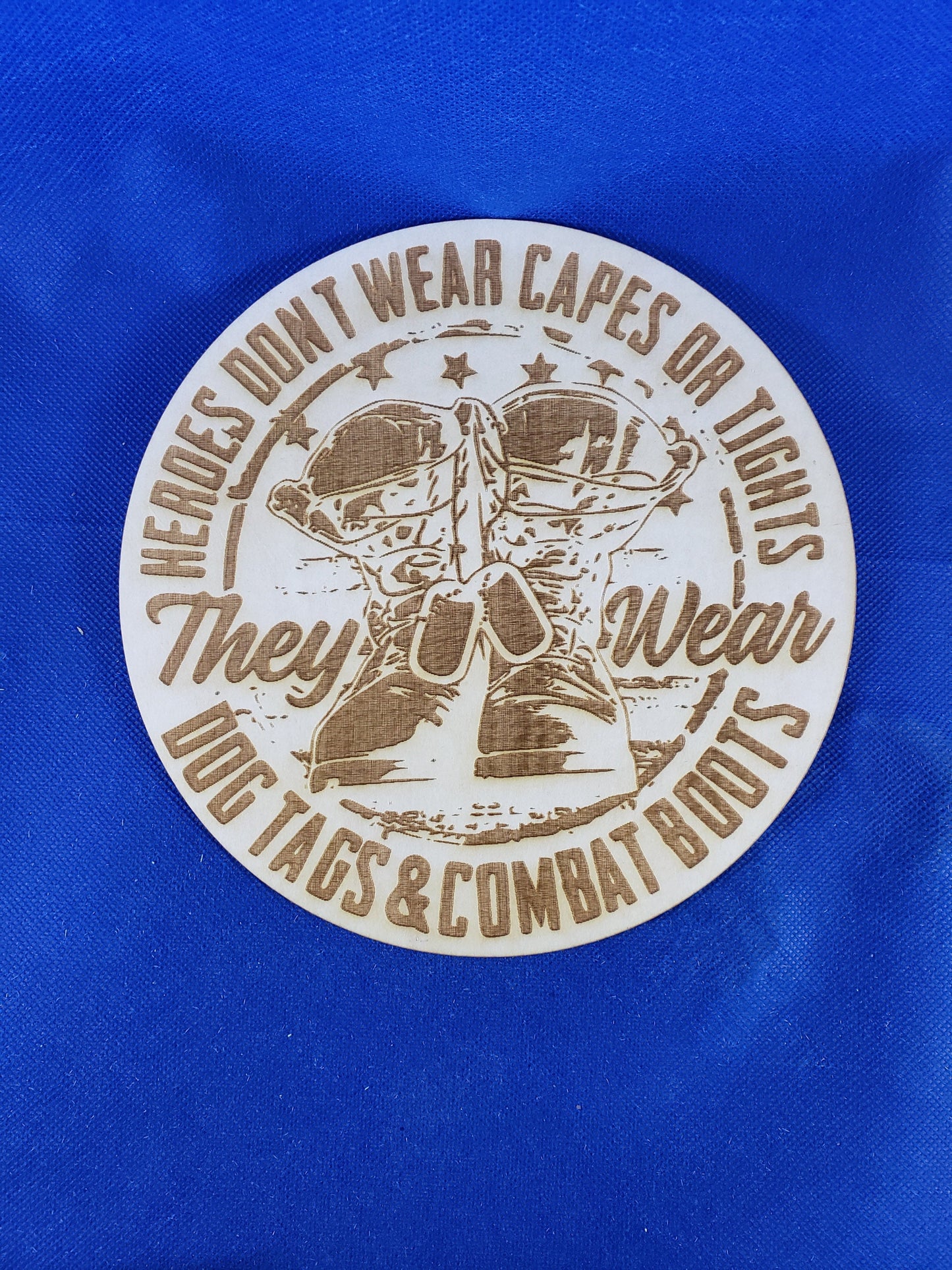Heroes Don't Wear Capes - Laser cut natural wooden blanks