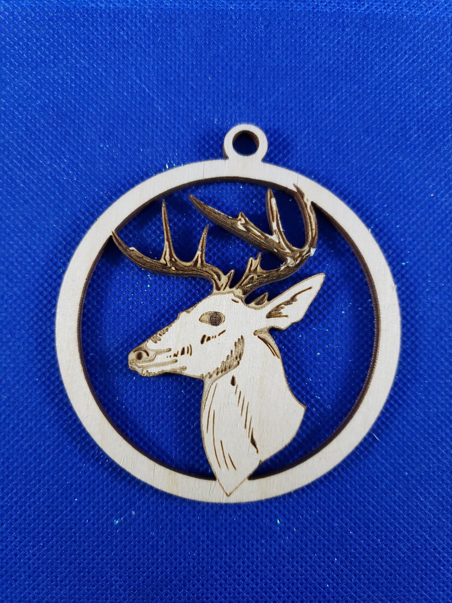 Reindeer Christmas Ornament - Laser cut natural wooden blanks