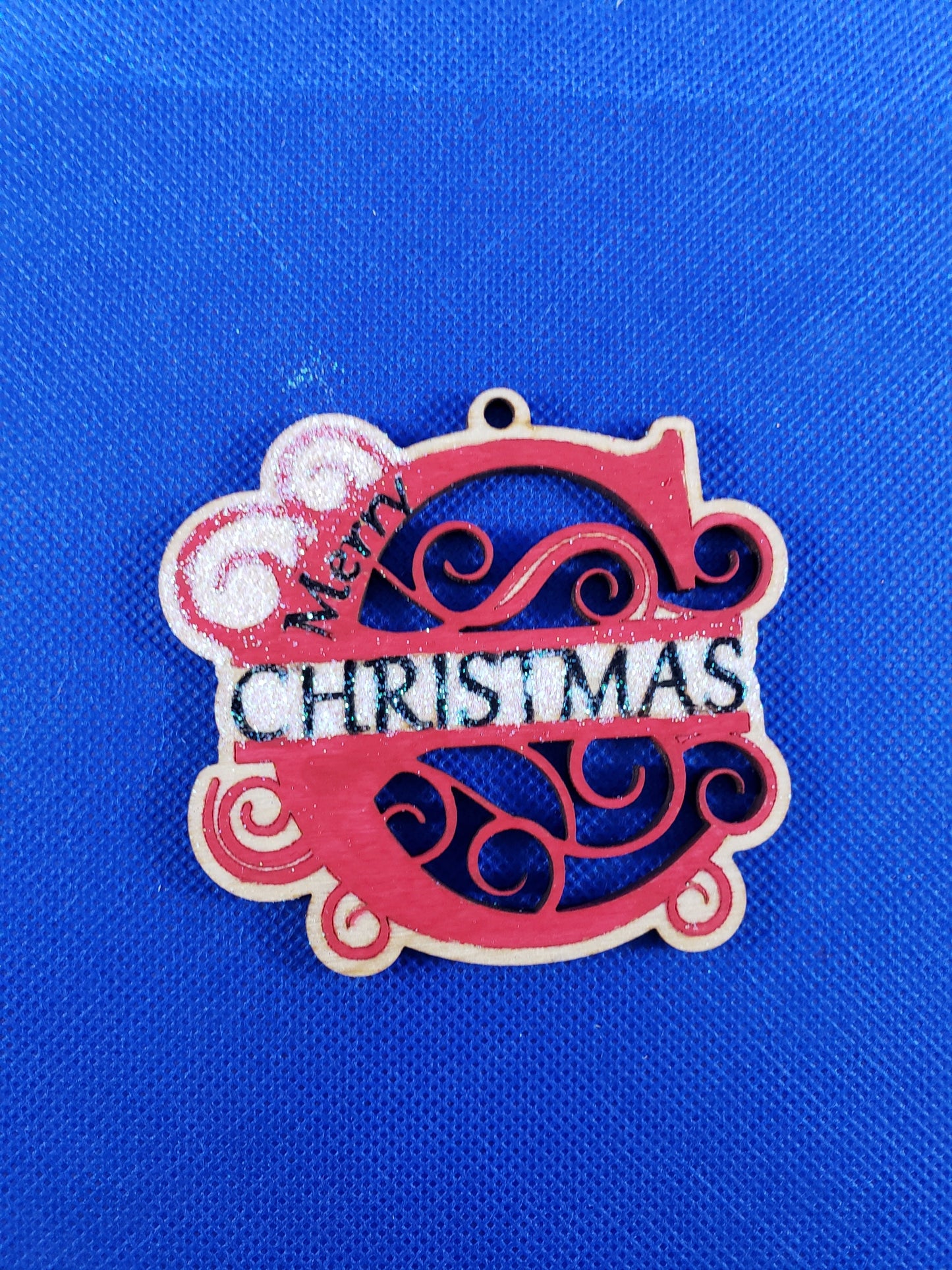 Merry Christmas Ornament - Laser cut natural wooden blanks