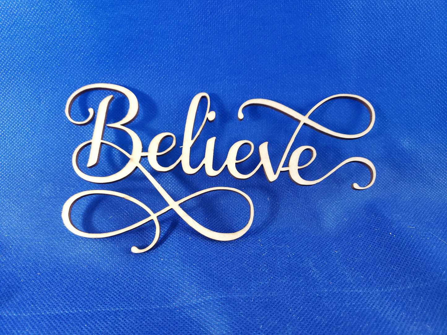 Believe Cutout - Laser cut natural wooden blanks