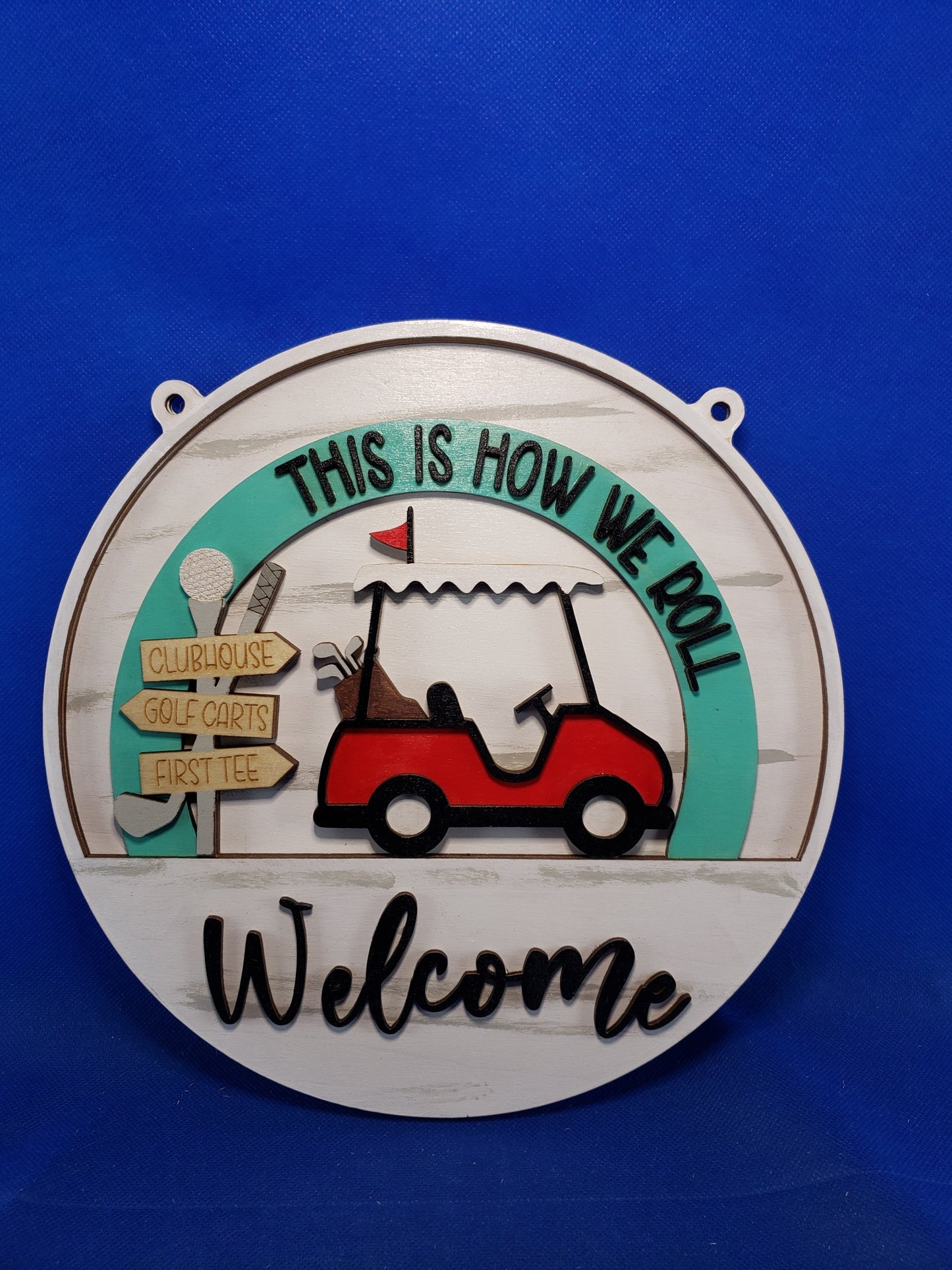 Golf Cart - DIY unfinished Changeable sign insert