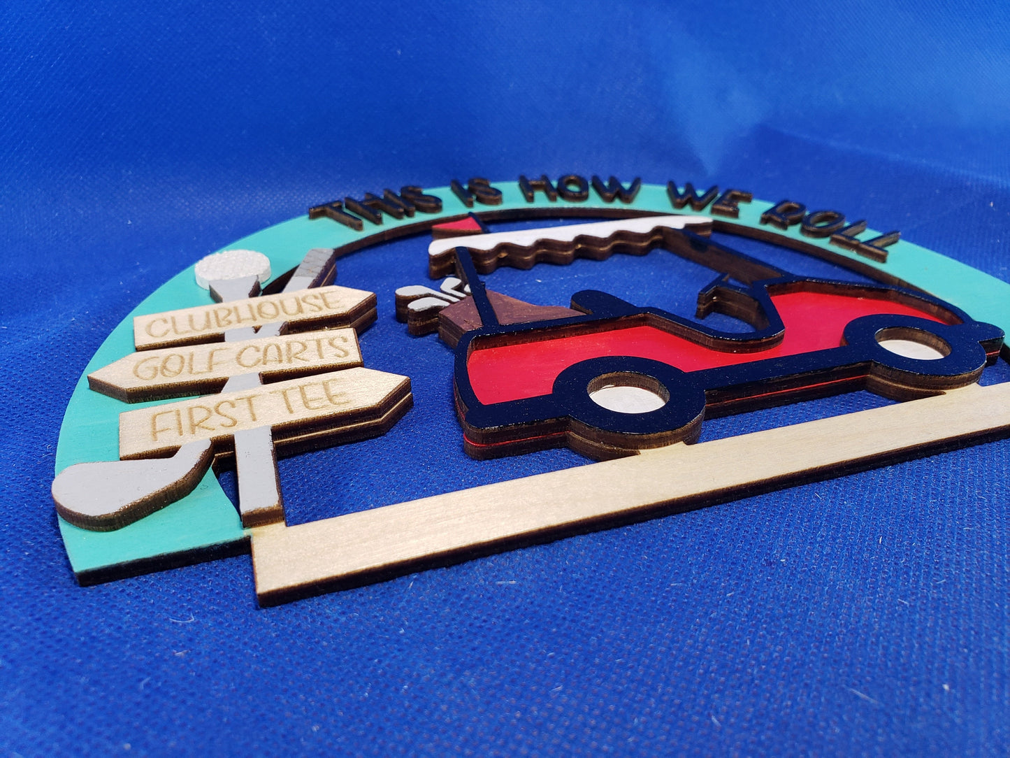 Golf Cart - DIY unfinished Changeable sign insert
