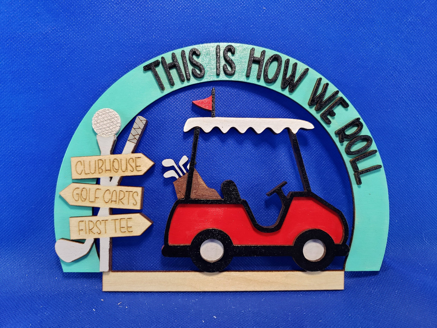 Golf Cart - DIY unfinished Changeable sign insert
