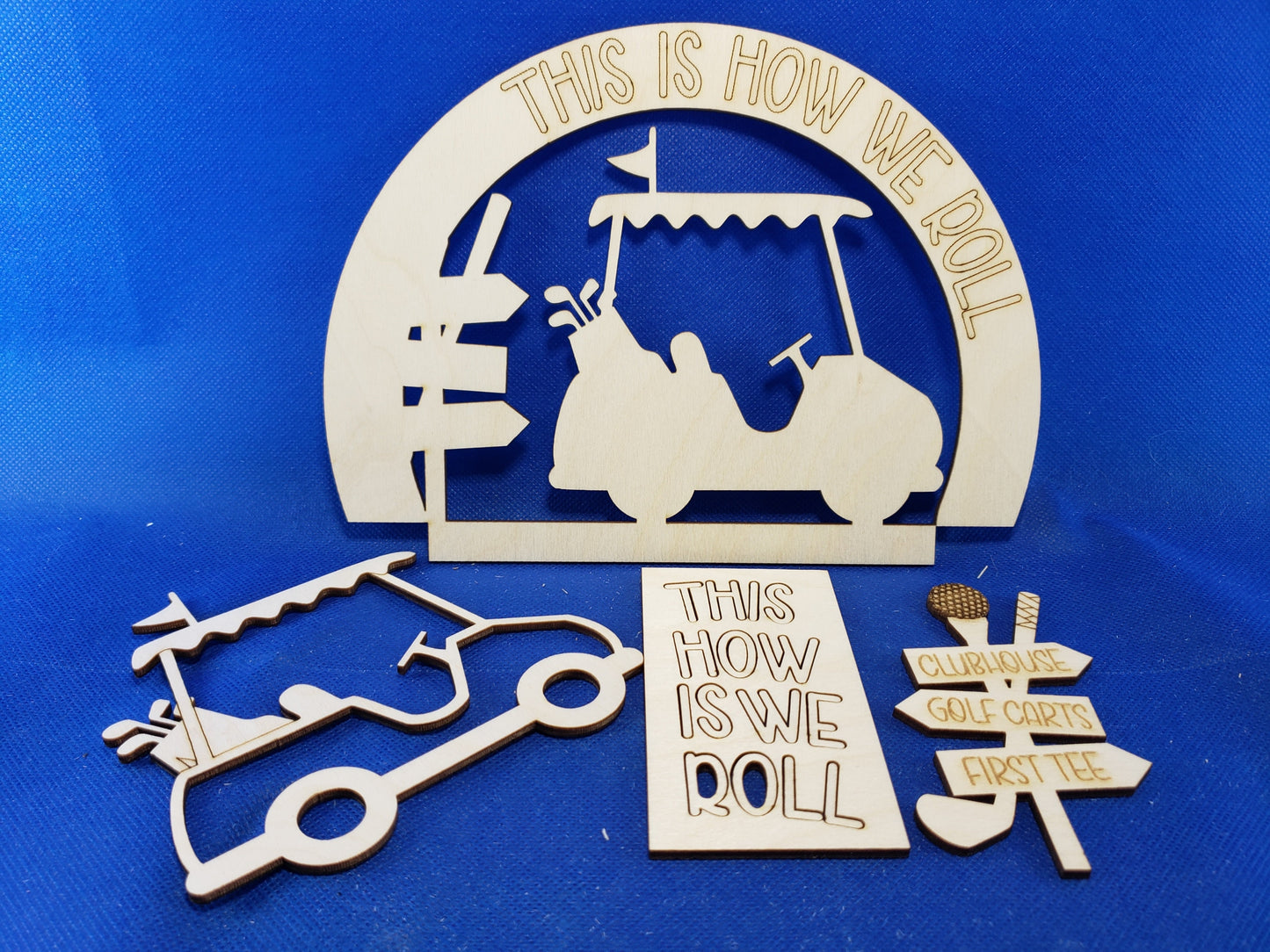 Golf Cart - DIY unfinished Changeable sign insert