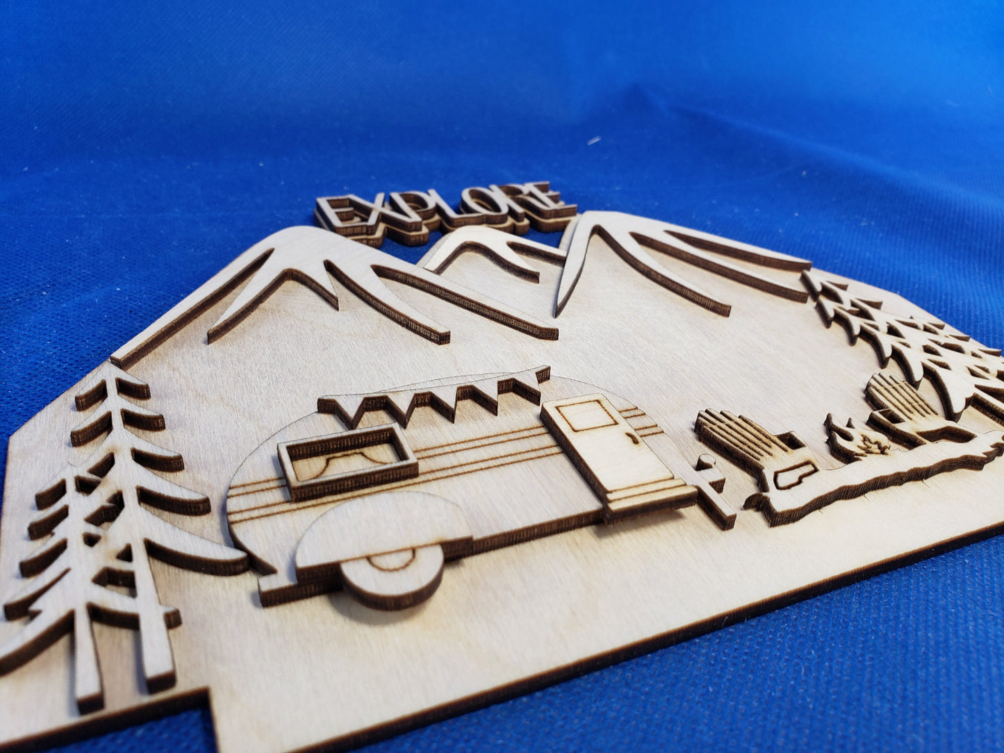 Explore Camping - DIY unfinished Changeable sign insert