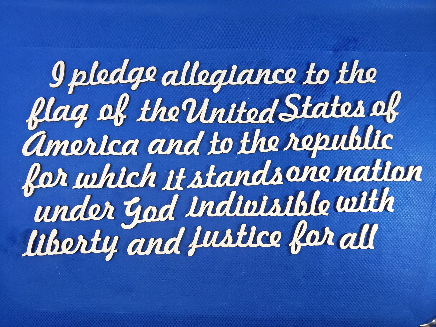 American Pledge of Allegiance - laser cut wooden blanks