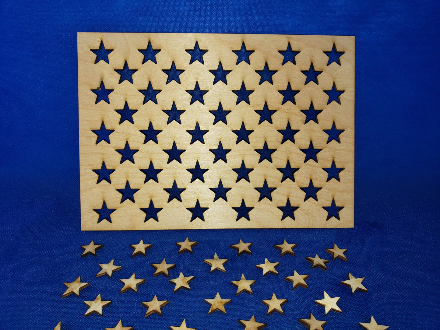 Large American Flag Star Field Template - laser cut wooden blanks