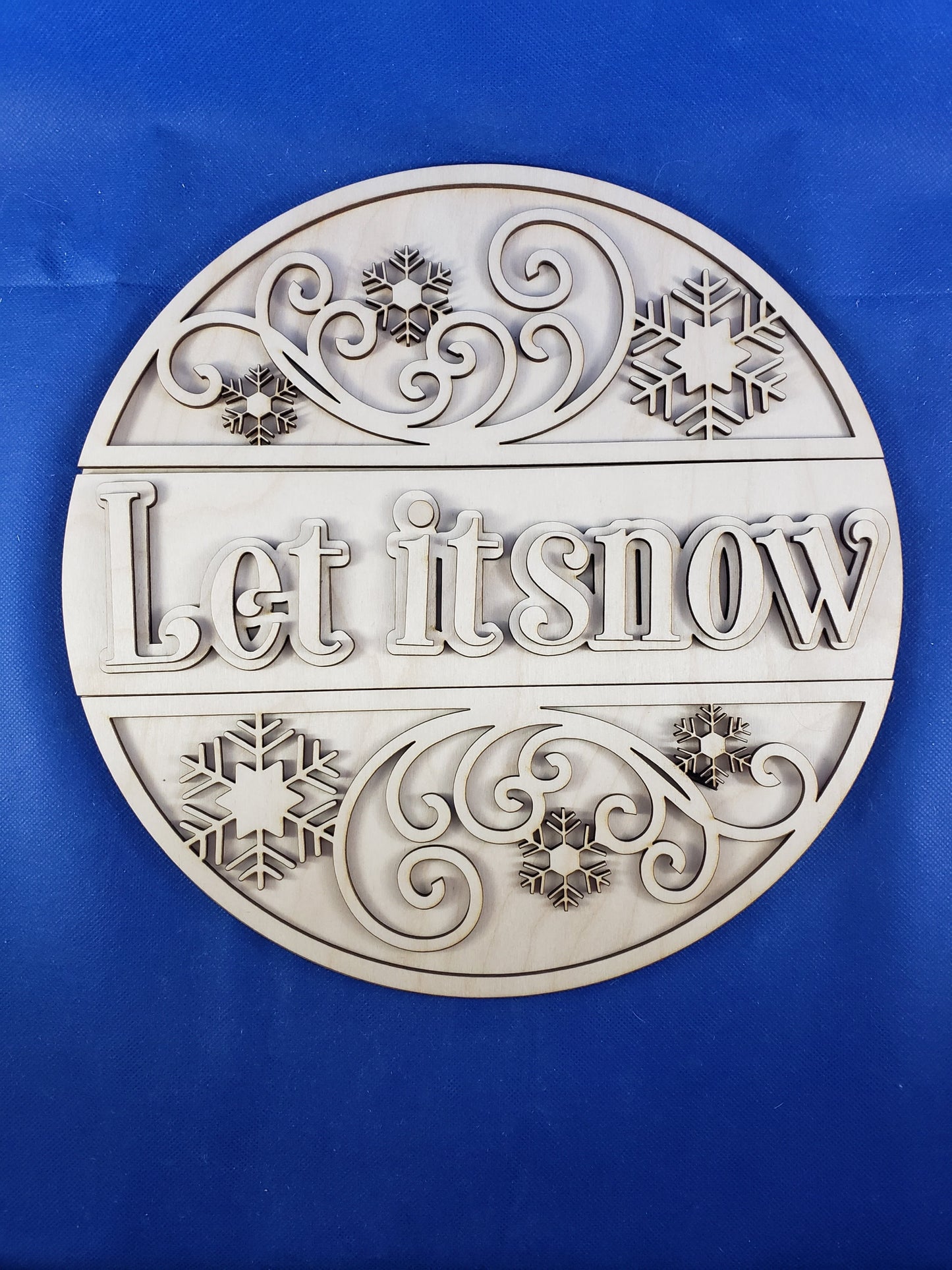 Let it Snow DIY Door Sign kit - Great for Birthdays, Home Decor, Paint Parties