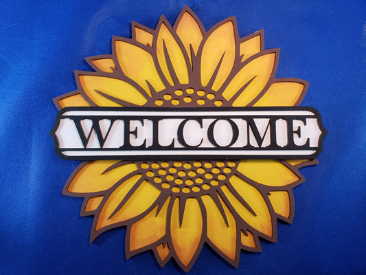 Sunflower DIY Welcome Door Sign kit - Great for Birthdays, Home Decor, Paint Parties