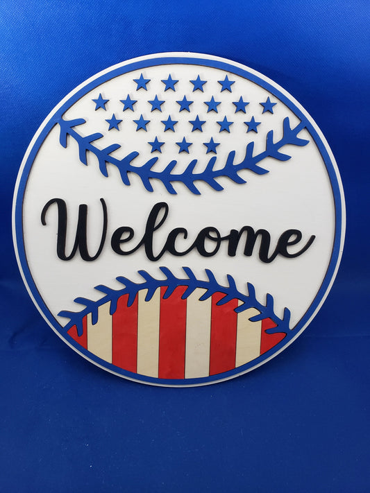 Baseball Welcome DIY Door Sign kit - Great for Birthdays, Home Decor, Paint Parties