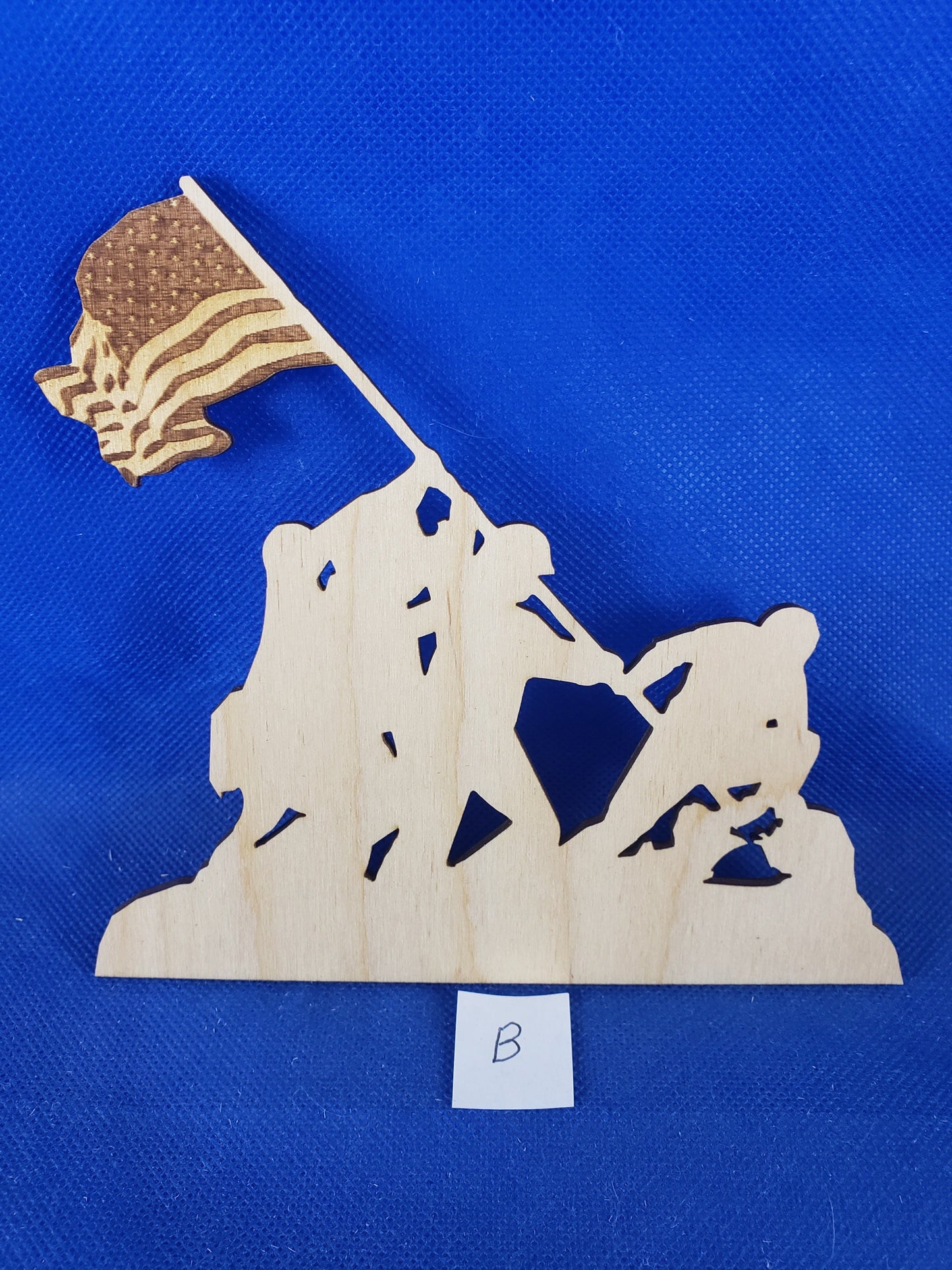 Iwo Jima Flag Raising Unfinished Wood Blanks for Crafts and DIY Projects - Patriotic Crafting Supplies