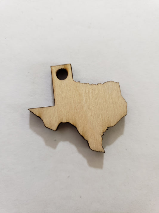 Texas - Laser cut natural wooden blanks