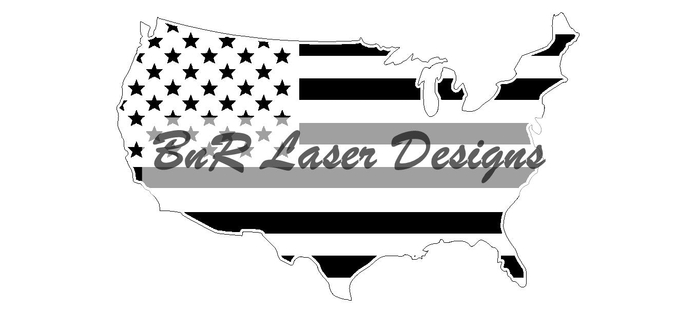 American Flag in USA Outline SVG file