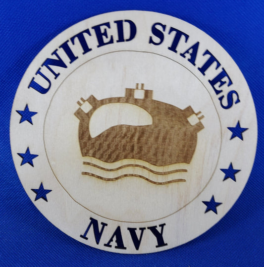 US Navy Mineman Cutout - Laser cut natural wooden blanks