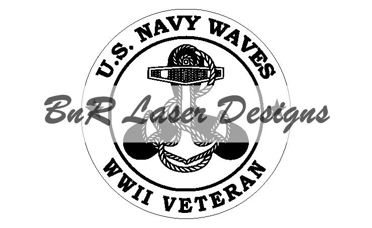US Navy Waves WWII Veteran SVG file