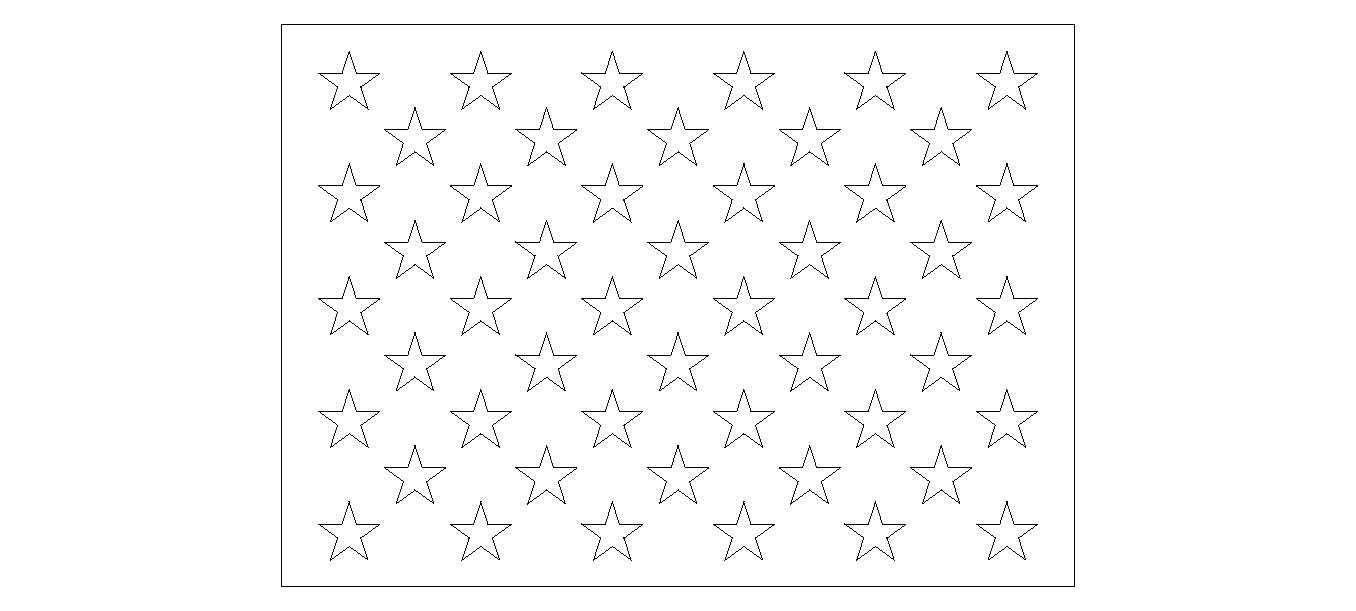 Template for US Flag Union SVG file