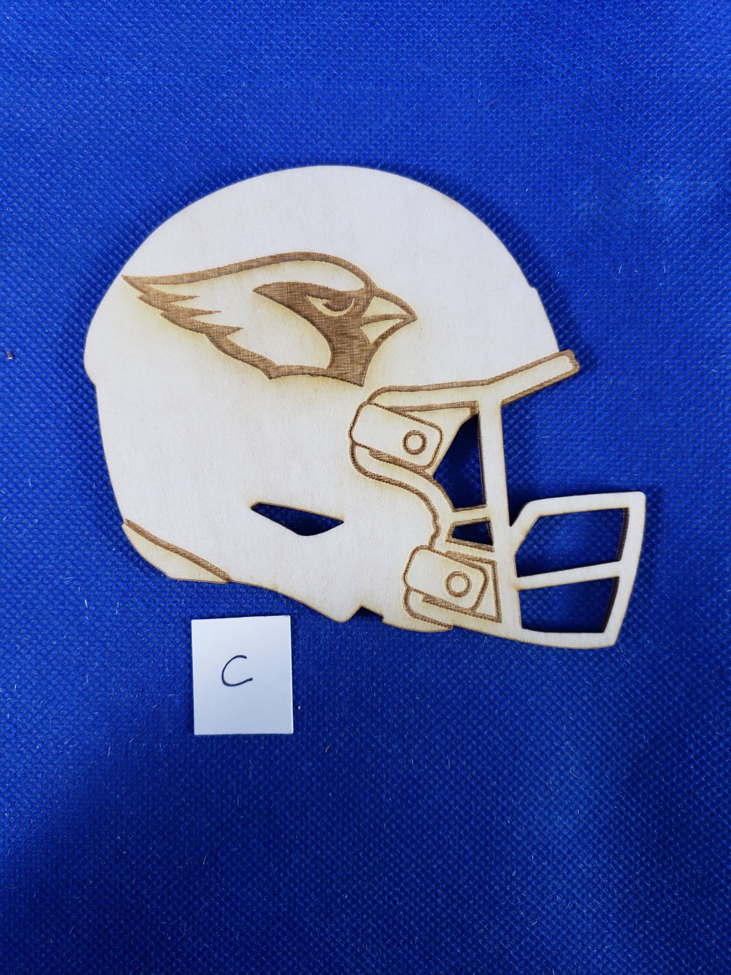 Arizona Cardinals Helmet-Laser cut natural wooden blank