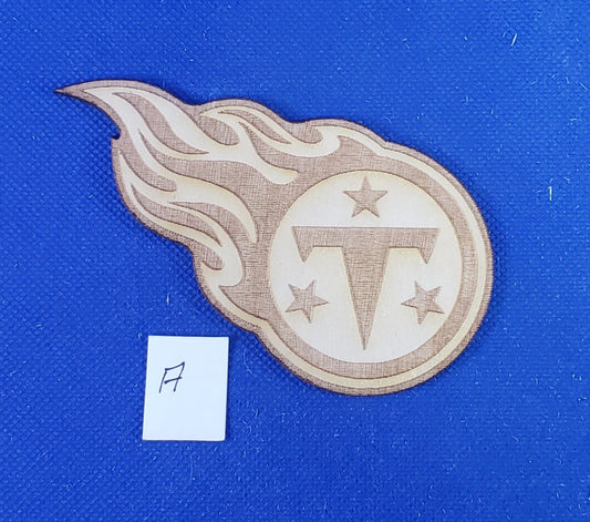 Tennessee Titans Flame - Laser cut natural wooden blanks