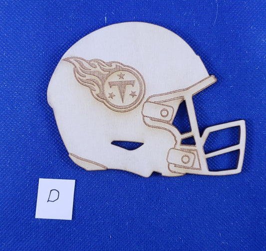 Tennessee Titans Helmet - Laser cut natural wooden blanks