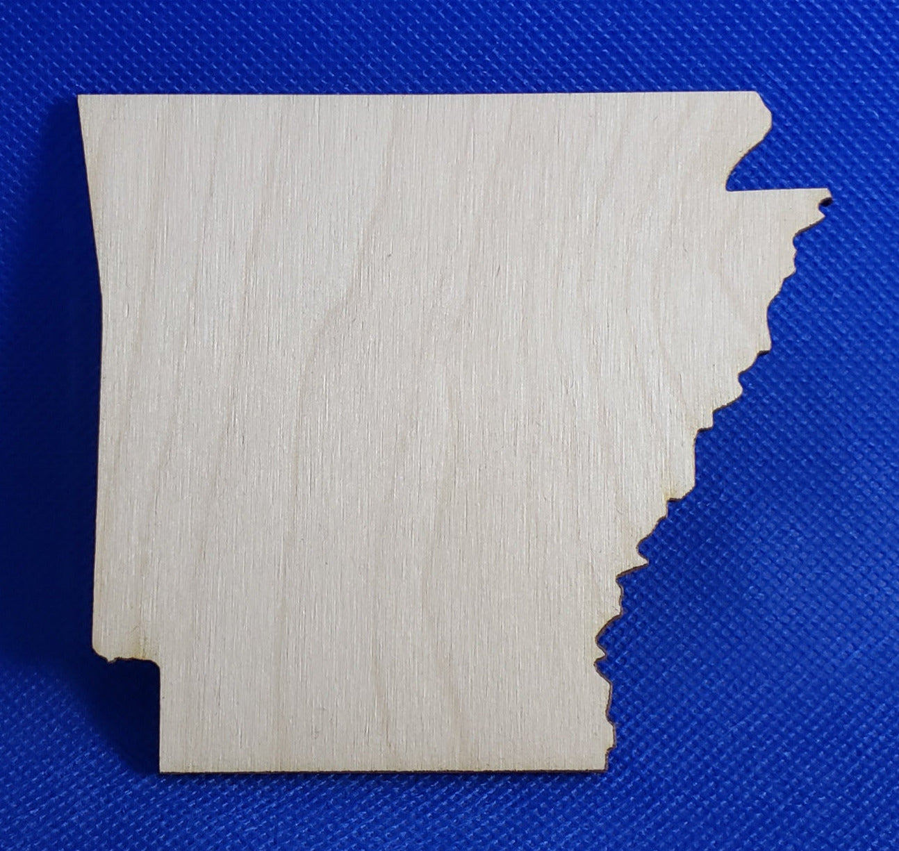 Arkansas State Map - Laser cut natural wooden blanks