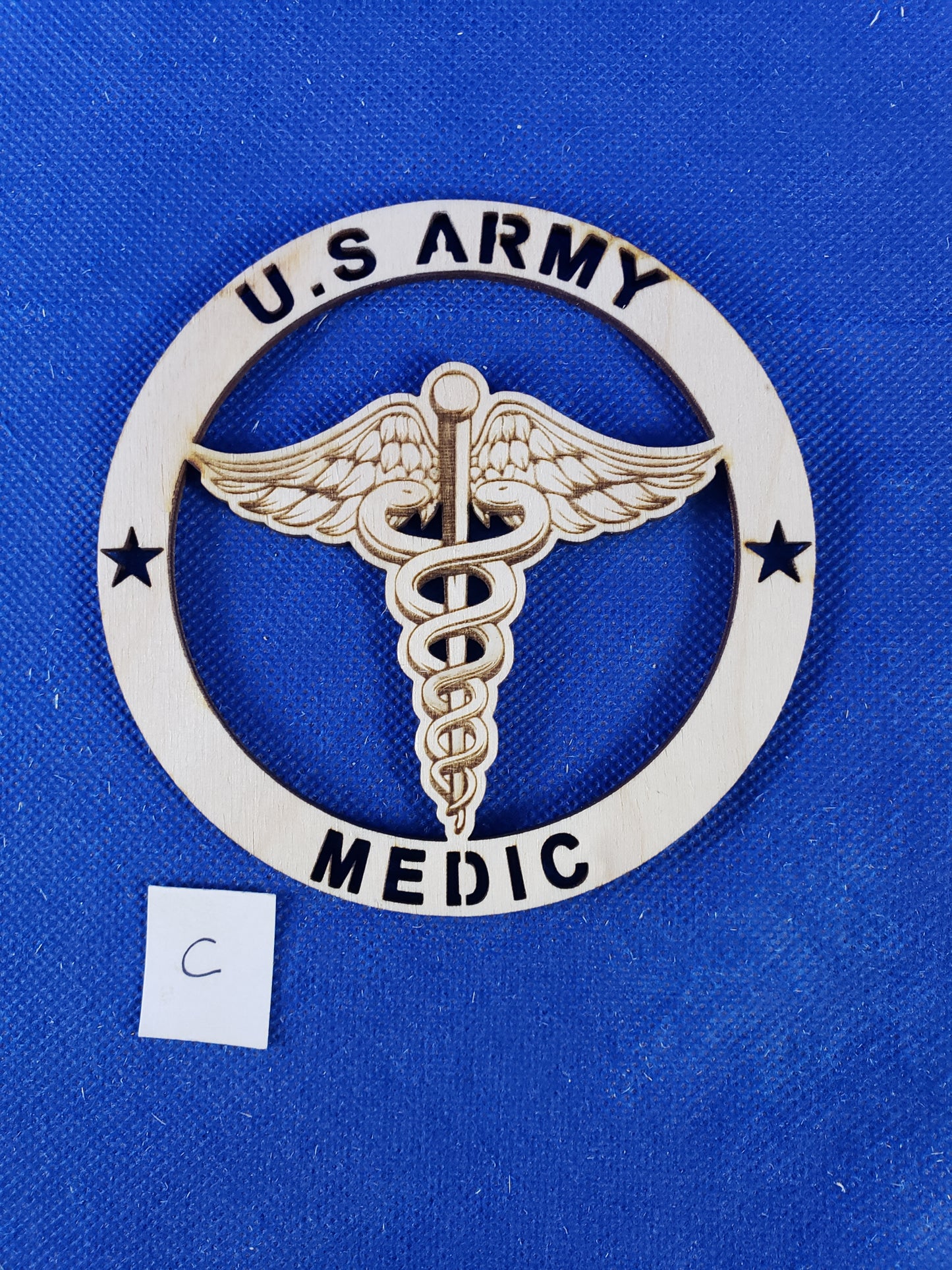 US Army Medic - Laser cut natural wooden blanks